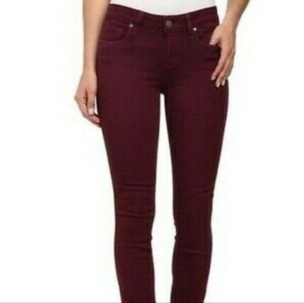 [Paige] Maroon Peg Skinny - Size 28